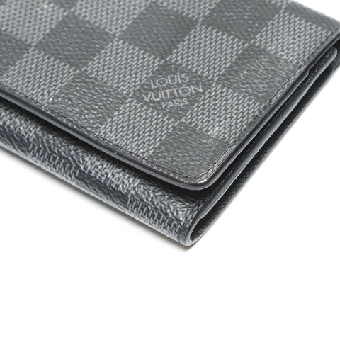LOUIS VUITTON 2020 Damier Envelope Carte de Visite Card Case black WS23876