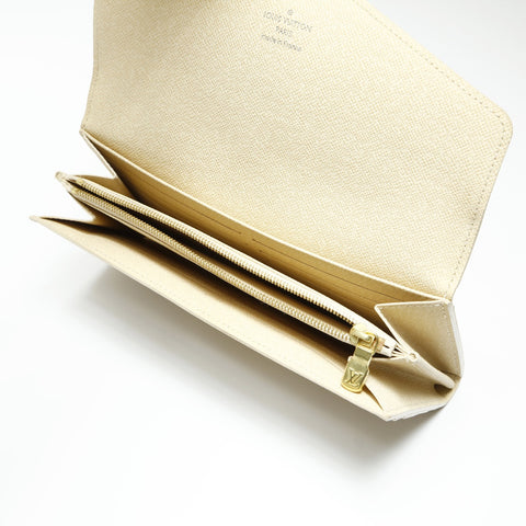 LOUIS VUITTON 2014 Damier Portefeuille Josephine Purse white WS23877