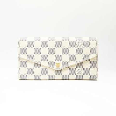 LOUIS VUITTON 2014 Damier Portefeuille Josephine Purse white WS23877