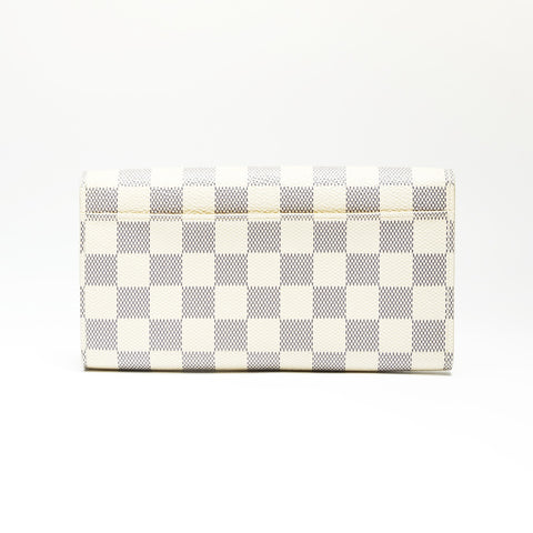 LOUIS VUITTON 2014 Damier Portefeuille Josephine Purse white WS23877