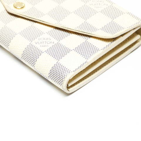 LOUIS VUITTON 2014 Damier Portefeuille Josephine Purse white WS23877