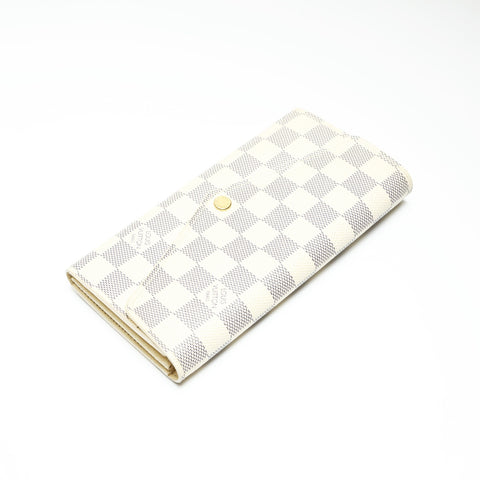 LOUIS VUITTON 2014 Damier Portefeuille Josephine Purse white WS23877