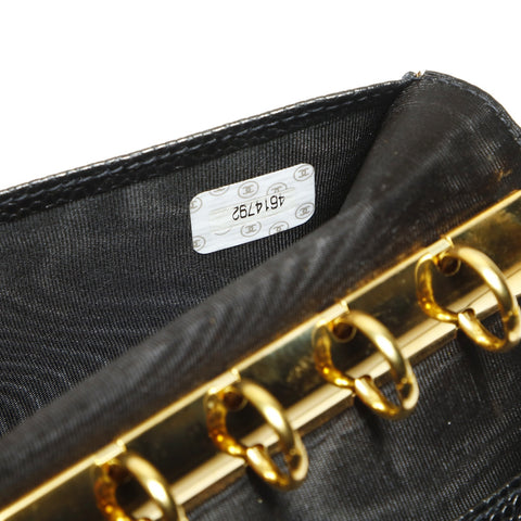 CHANEL No. 4 1996-1997 Caviar COCO Mark Notebook Cover Other accessories leather black WS23879