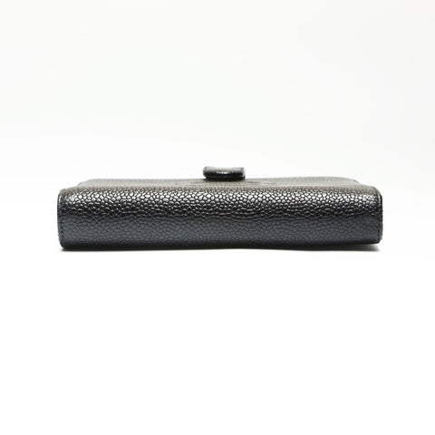 CHANEL No. 4 1996-1997 Caviar Skin COCO Mark Notebook Cover Other accessories black WS23879