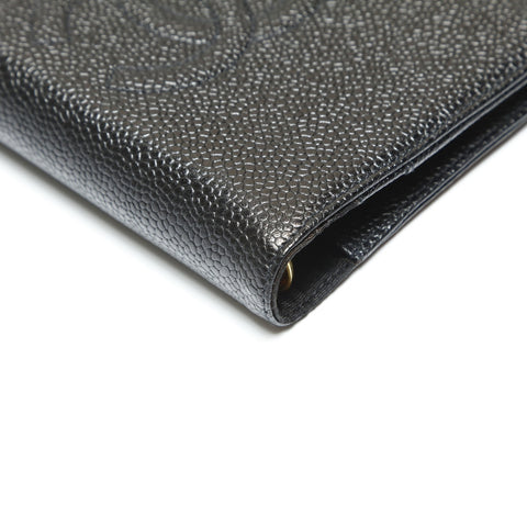 CHANEL No. 4 1996-1997 Caviar Skin COCO Mark Notebook Cover Other accessories black WS23879