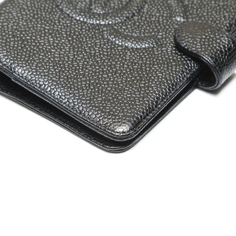 CHANEL No. 4 1996-1997 Caviar Skin COCO Mark Notebook Cover Other accessories black WS23879
