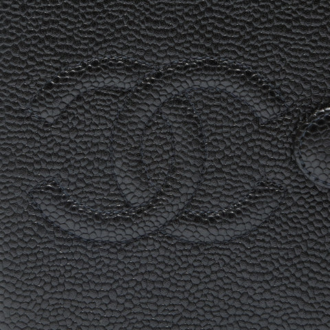 CHANEL No. 4 1996-1997 Caviar COCO Mark Notebook Cover Other accessories leather black WS23879
