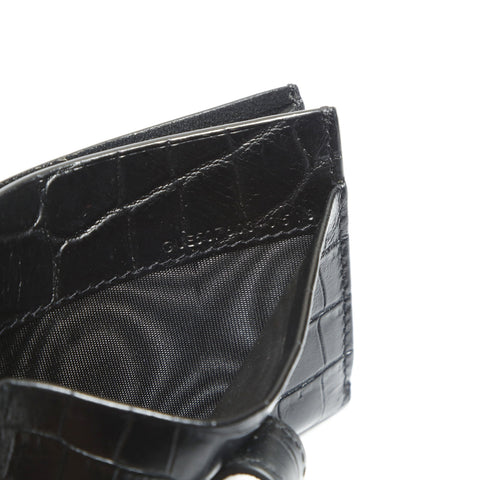 YVES SAINT LAURENT Embossed leather Card Case black WS23880