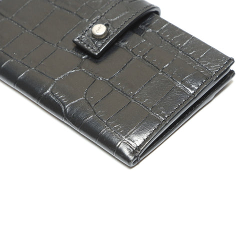 YVES SAINT LAURENT Embossed leather Card Case black WS23880