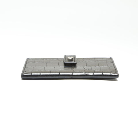 YVES SAINT LAURENT Embossed leather Card Case black WS23880