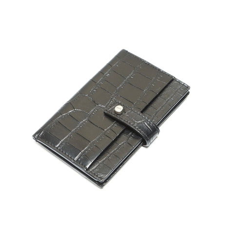 YVES SAINT LAURENT Embossed leather Card Case black WS23880