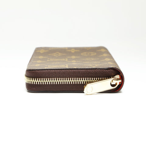 LOUIS VUITTON 2022-2025 Monogram Zippy Wallet Purse Brown WS23882