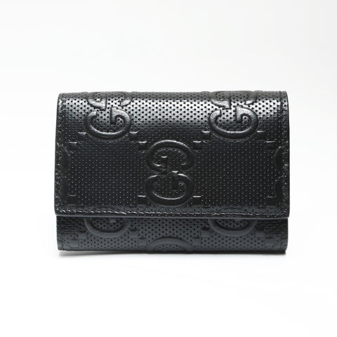 GUCCI GG embossed leather Key holder  black WS23884