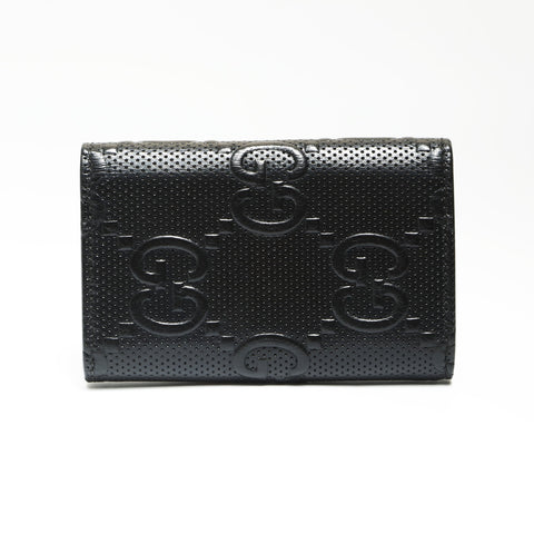 GUCCI GG embossed leather Key holder  black WS23884