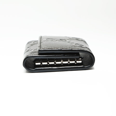 GUCCI GG embossed leather Key holder  black WS23884
