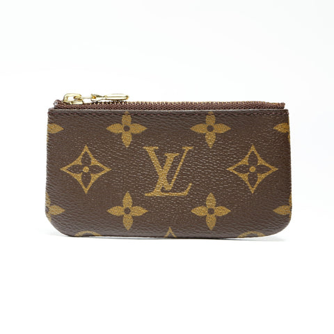 LOUIS VUITTON 2017 Monogram Pochette Cle Coin case Brown WS23888