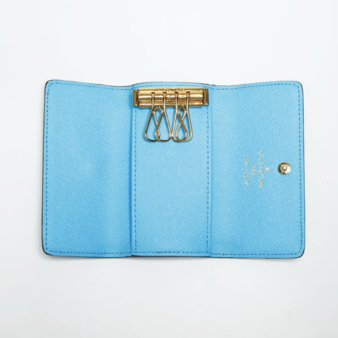LOUIS VUITTON 2022-2025 Monogram Blue Multicles4 Japan Limited Edition Key holder  Brown WS23889