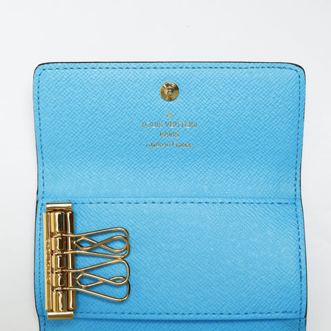 LOUIS VUITTON 2022-2025 Monogram Blue Multicles4 Japan Limited Edition Key holder  Brown WS23889