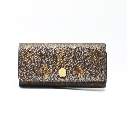 LOUIS VUITTON 2022-2025 Monogram Blue Multicles4 Japan Limited Edition Key holder  Brown WS23889