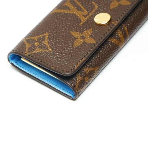 LOUIS VUITTON 2022-2025 Monogram Blue Multicles4 Japan Limited Edition Key holder  Brown WS23889
