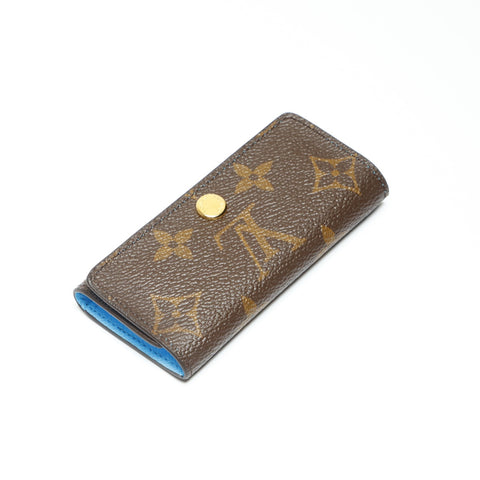 LOUIS VUITTON 2022-2025 Monogram Blue Multicles4 Japan Limited Edition Key holder  Brown WS23889