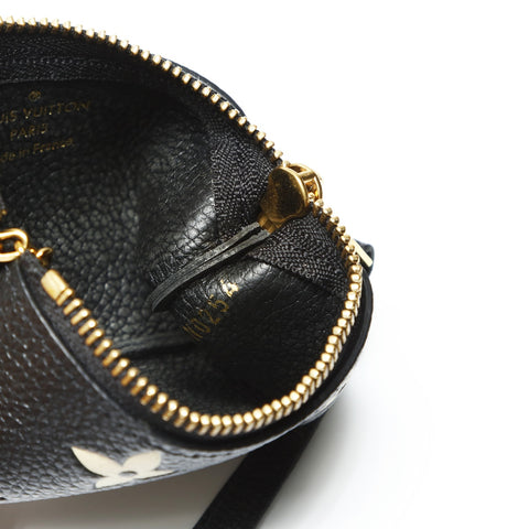 LOUIS VUITTON 2024 Bicolor Monogram Empreinte Pochette Cle Coin case black WS23890