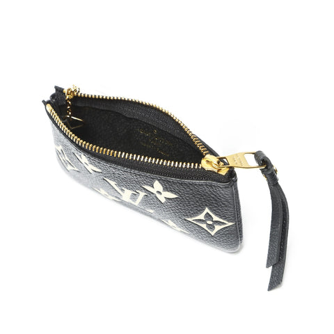 LOUIS VUITTON 2024 Bicolor Monogram Empreinte Pochette Cle Coin case black WS23890