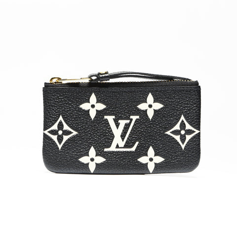 LOUIS VUITTON 2024 Bicolor Monogram Empreinte Pochette Cle Coin case black WS23890