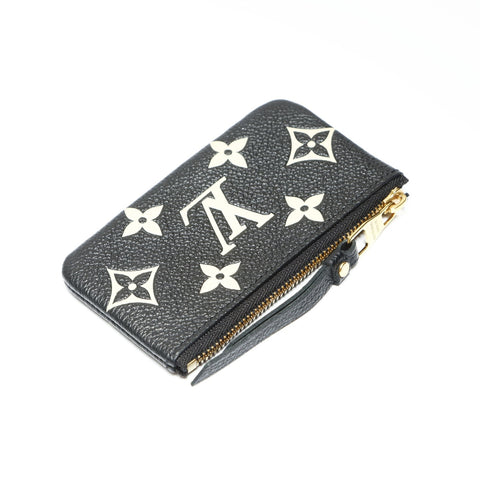 LOUIS VUITTON 2024 Bicolor Monogram Empreinte Pochette Cle Coin case black WS23890