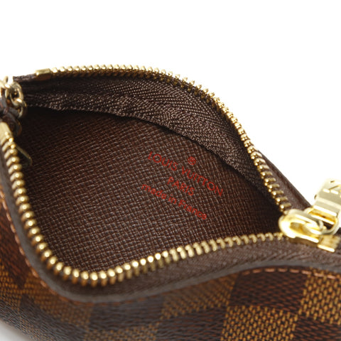 LOUIS VUITTON 2017 Damier Pochette Cle Coin case Brown WS23891