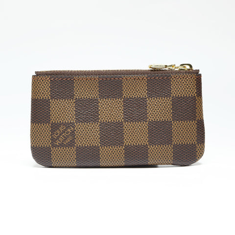 LOUIS VUITTON 2017 Damier Pochette Cle Coin case Brown WS23891