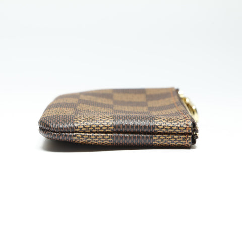 LOUIS VUITTON 2017 Damier Pochette Cle Coin case Brown WS23891