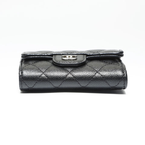 CHANEL No. 31 2021-2022 Caviar Skin Classic Flap Matelasse 4-Row Key holder  black WS23894