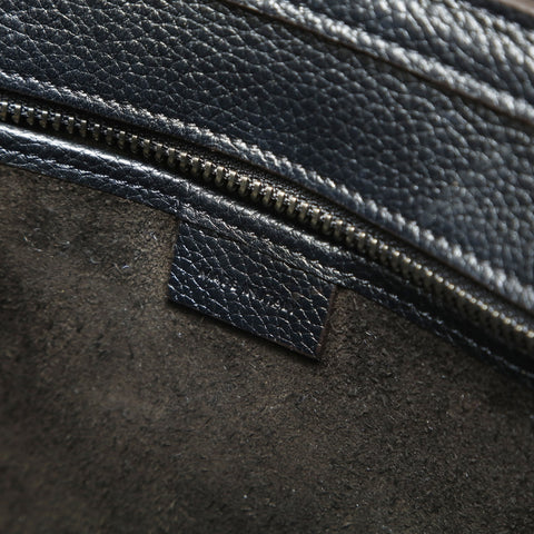 CELINE Leather Nano Luggage 2way Handbag black WS23895