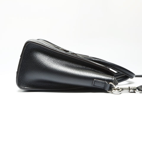 CELINE Leather Nano Luggage 2way Handbag black WS23895