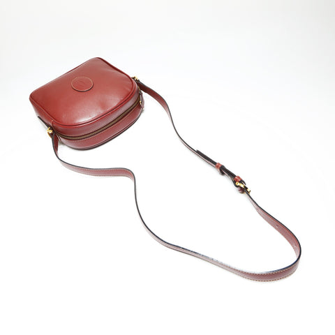 CARTIER Leather camera bag Must Do Shoulder Bag Red WS23899