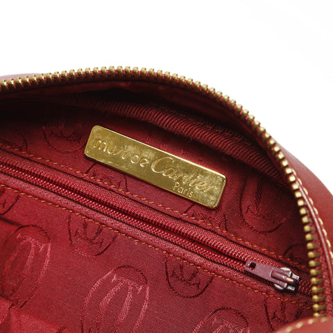 CARTIER Leather camera bag Must Do Shoulder Bag Red WS23899