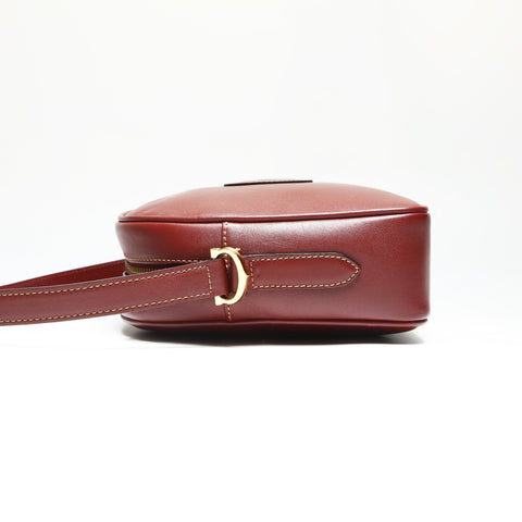 CARTIER Leather camera bag Must Do Shoulder Bag Red WS23899