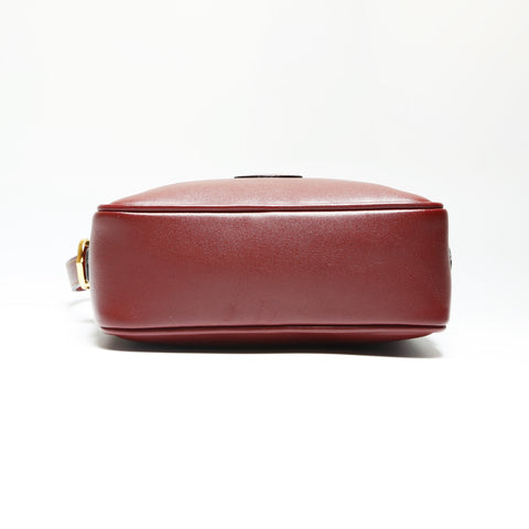 CARTIER Leather camera bag Must Do Shoulder Bag Red WS23899
