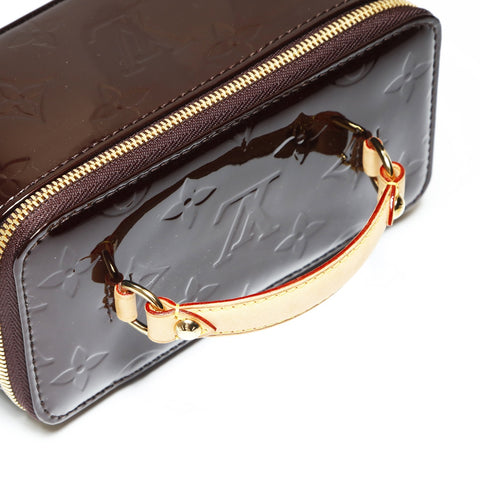 LOUIS VUITTON 2009 Vernis Amaranth Jewel Case Pouch Brown WS23903