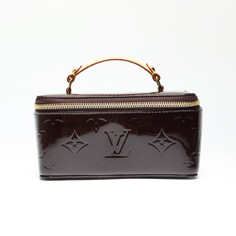 LOUIS VUITTON 2009 Vernis Amaranth Jewel Case Pouch Brown WS23903