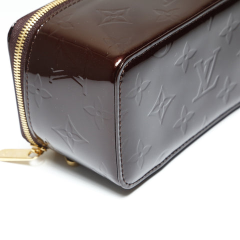 LOUIS VUITTON 2009 Vernis Amaranth Jewel Case Pouch Brown WS23903