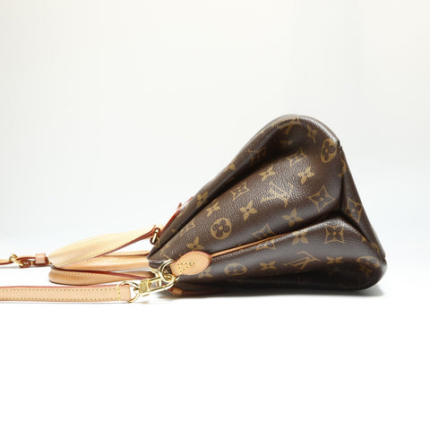 LOUIS VUITTON 2020 Monogram Riboly PM Handbag Brown WS23907