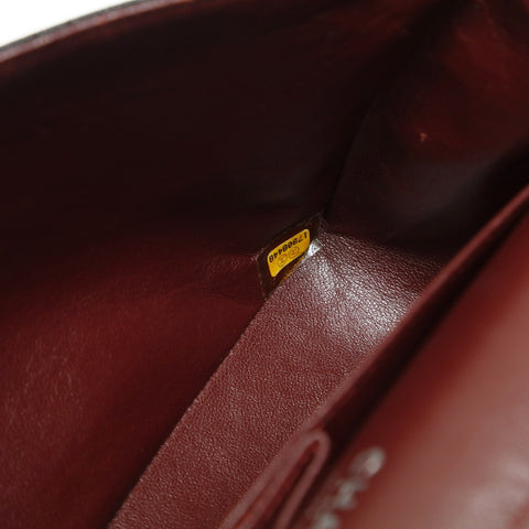 CHANEL 17th series 2012-2013 Caviar Skin Double Flap 9.8" Matelasse Silver Metal Shoulder Bag black WS23908