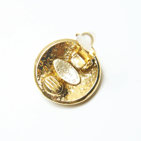 CHANEL 94P 1996 Round COCO Mark Earring gold WS23911