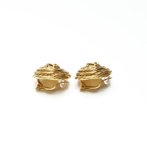 CHANEL 94A 1994 Round COCO Mark Earring gold WS23913