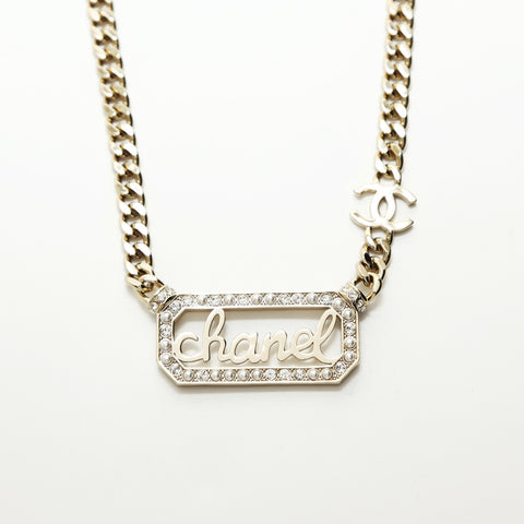 CHANEL 23B 2023 logo Chain Necklace gold WS23917