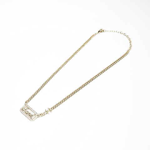 CHANEL 23B 2023 logo Chain Necklace gold WS23917