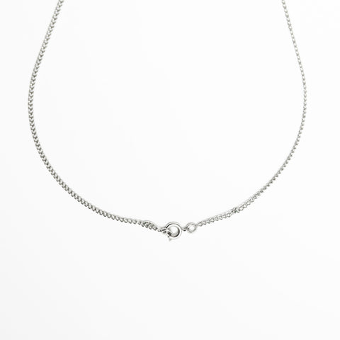 CHANEL 06V 2006 COCO Mark Black Necklace Silver WS23919