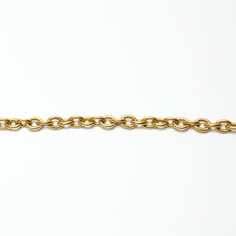 CHANEL 1980s logo plate 31 Rue Cambon Chain Necklace gold WS23921